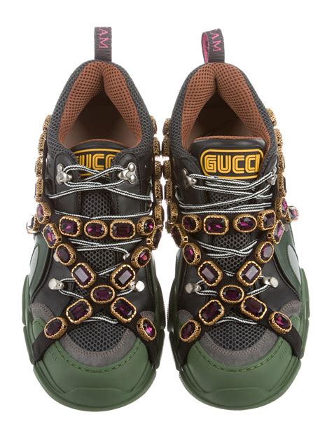 scarpe gucci sneaker flashtrek|gucci jeweled sneakers price.